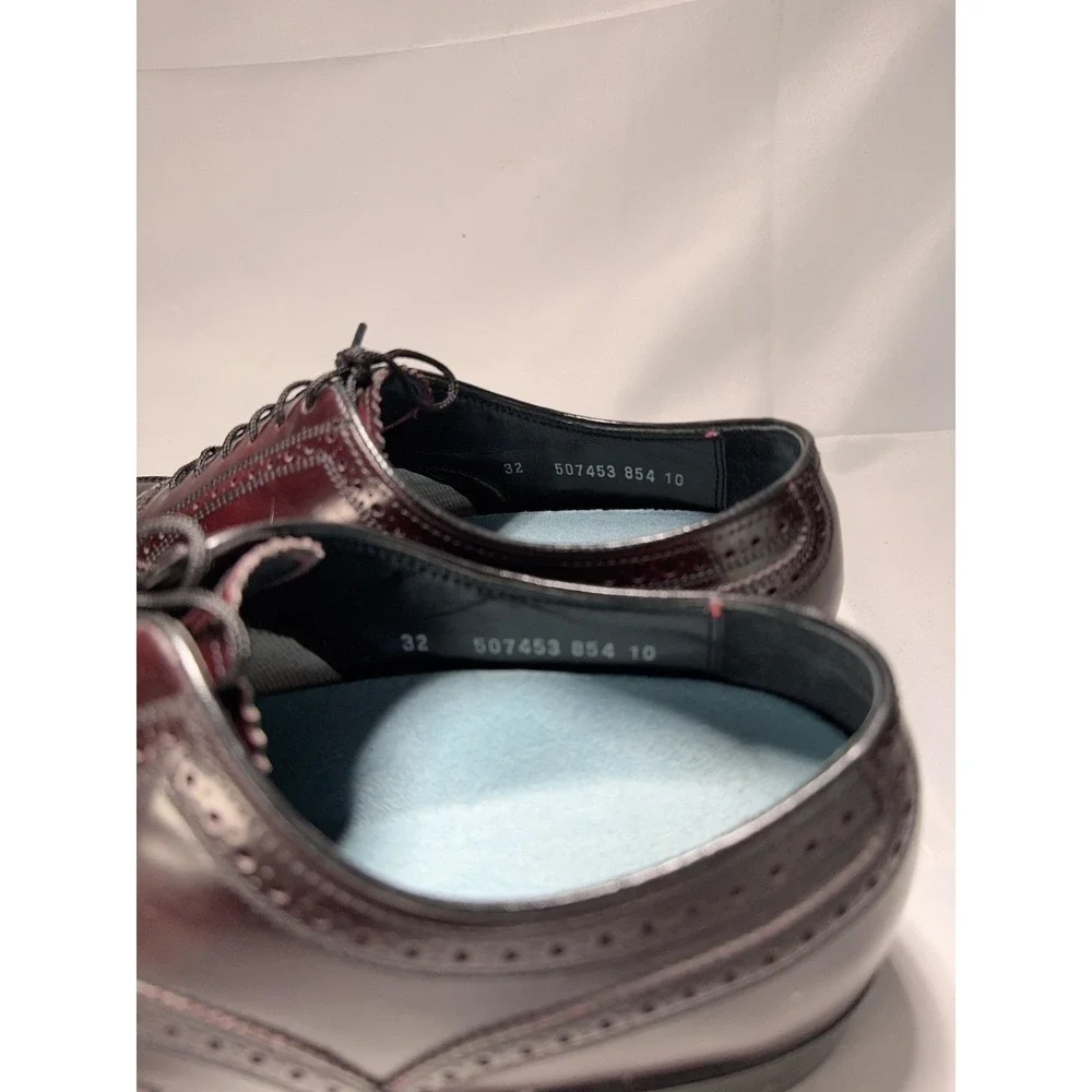 Florsheim Wingtip Longwing‎ Derby Dress Shoes Mens Size 10 Burgundy Leather Sole